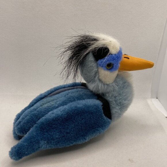 Duck Bird Plush Stuffed Animal 7” Blue White Black - Picture 3 of 12